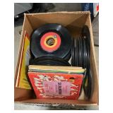 Box Lot Of 45 Records, Children