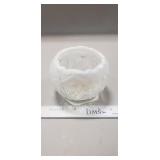 (1) Vintage Fenton White Opalescent Rose Bowl