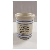 (1) Vintage Stoneware Crock (C. T. McLaughlin,