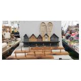 (5) Assorted Wooden Wall Hangers & Set Of Two