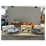 (3) Ertl Truck Banks,Tonka Bulldozer, Tractor,
