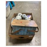 Box Lot With Vintage Lunchbox, Silverplate, Home
