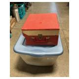 Box Lot With Vintage Symphonic Record Player,