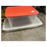 (2) Plastic Storage Totes