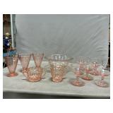 Lot Of Pink Depression Glassware