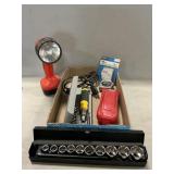 Lot With Sockets, Screwdriver Set, Coleman