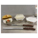 1983 Sears Mushroom Napkin Holder, Corningware,