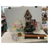 Frosted Glass Canister, Decorative Birdhouses,