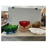 Fruit Bowls, Pyrex Visions Bowls, Dish In Basket,