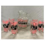 Vintage Hazel Atlas "Atomic Dots" Pitcher &