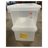 (2) Plastic File Boxes