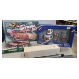 Assorted Nascar Items & Box Of Collector Desert
