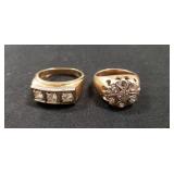 (2) 14K Gold Men