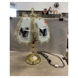 Vintage Brass Touch Table Lamp, Works