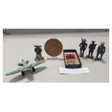 Tray Lot Of Assorted Military Related Items