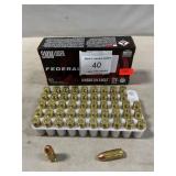 (50) Rounds Of Federal 9mmLuger Ammo