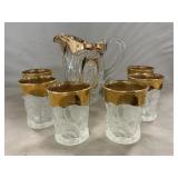 Early 1900's U.S. Glass Buzz Saw Water Pitcher,