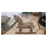 Handcrafted Toddler's Wooden Rolling Horse
