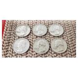(6) U.S. Silver Quarters (90% Silver)