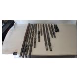 (7) Large Drill Bits, (4) Chisels & More