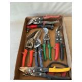 Lot Of Assorted Snips, Rivet Tool