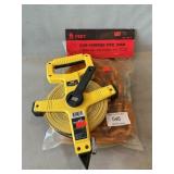 100' Fiberglass Tape, 6' Case-Hardened Steel