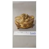 (1) Vintage Nouveau Gilt Jewelry Box