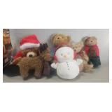 (4) Assorted Boyd's Bears, (1) Reindeer & (1)