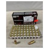 (50) Rounds Of Federal 9mm Luger Ammo