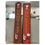 Pair Of Novelty Dentist Signs, 32' Long