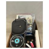 Lot With CD Cases, CD's, Earrings, C-Pap Mask,