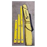 (3) Stabila Levels w/ Carrier (24', 32' & 47' /