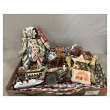 Knit Rabbit, Ornaments, Braided Chair Pads