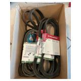 Box Lot Of Drive Belts, Blade Drives