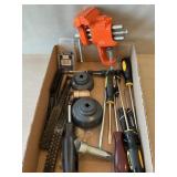 LotWith Clamp-On Vise, Stanley Screwdrivers,