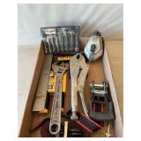 Wrenches, Vise Grip, Straps, Chalk Line & More