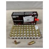 (50) Rounds Of Federal 9mmLuger Ammo