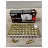 (50) Rounds Of Federal 9mm LugerAmmo