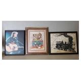 (3) Assorted Framed Wall Hangers