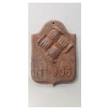 (1) Vintage Cast Iron Fire Insurance Mark