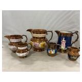 Lot Of 19th Century English Copper Lustreware