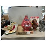 Sewing Duck, Composer Busts, Ceramic Jug, NIP