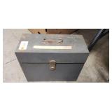 Metal File Box w/ Assorted Fishing Tackle