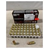 (50) Rounds Of Federal 9mm Luger Ammo
