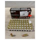 (50) Rounds Of Federal 9mm Luger Ammo