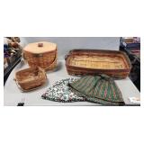 (2) Longaberger Baskets, (1) Additional Basket &