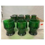 (9) Emerald Green Anchor Hocking Georgian