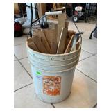 Bucket Full Of Wood Pieces