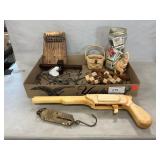 Lot With Hanging Scale, Kelimba Thumb Piano,