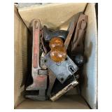 Box Lot With Vintage Door Hardware, Cast Iron